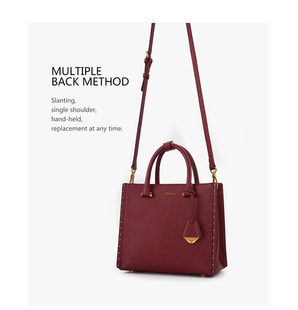 LA FESTIN New Women Leather Tote Bags Luxury Multifunctional Versatile Ladies Fashion Shoulder Crossbody Designer Handbag
