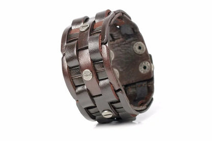Bobo Cover 2024 New Arrivel Hand-woven Bandage Charm Men's Bracelets Popular Simple Mosaic Wrap Black Leather Bracelets