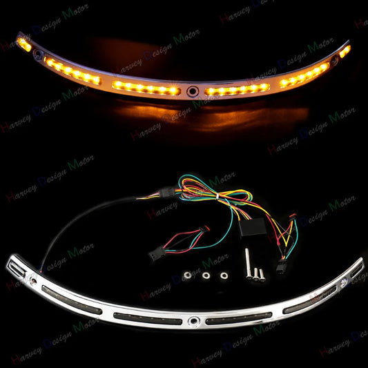 1X LED Windshield Trim For Harley Touring Electra Tri Glide Street Glide CVO 2014-2016 2017 2018 2019 2020 2021 2022 Models
