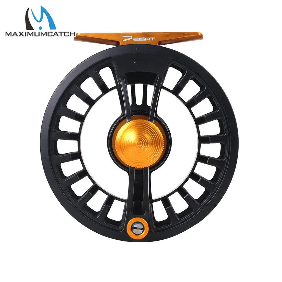 Maximumcatch Tail 3/4 5/6 7/8wt Light Weight Fly Fishing Reel Large Arbor Black Fly Reel