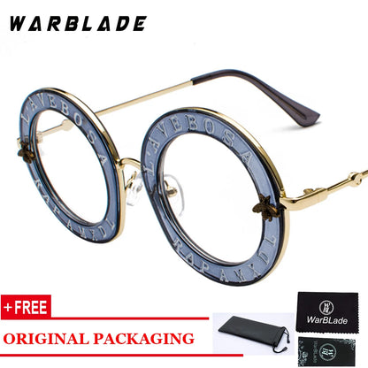 2020 Men Women Black Retro Round Sunglasses English Letters Little Bee Brand Glasses Designer Fashion Male Female Oculos De Sol