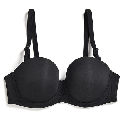 YANDW New Simple Solid Bra Underwire Bras For Women Sexy Everyday Plus Size Multiway Bralette 32 34 36 38 40 42 44 B C D E F G H