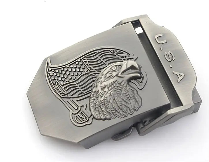 BOKADIAO Canvas Belt Only Buckle Alloy Metal Buckle 4.5 X 6.8cm Luxury Military Army Tactical Belt Buckle with Width 3.8cm Belts