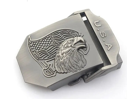 BOKADIAO Canvas Belt Only Buckle Alloy Metal Buckle 4.5 X 6.8cm Luxury Military Army Tactical Belt Buckle with Width 3.8cm Belts