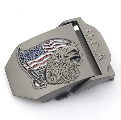BOKADIAO Canvas Belt Only Buckle Alloy Metal Buckle 4.5 X 6.8cm Luxury Military Army Tactical Belt Buckle with Width 3.8cm Belts