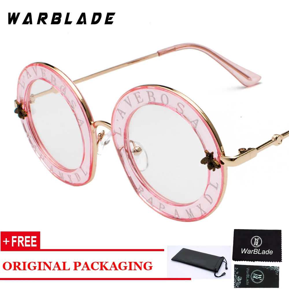 2020 Men Women Black Retro Round Sunglasses English Letters Little Bee Brand Glasses Designer Fashion Male Female Oculos De Sol