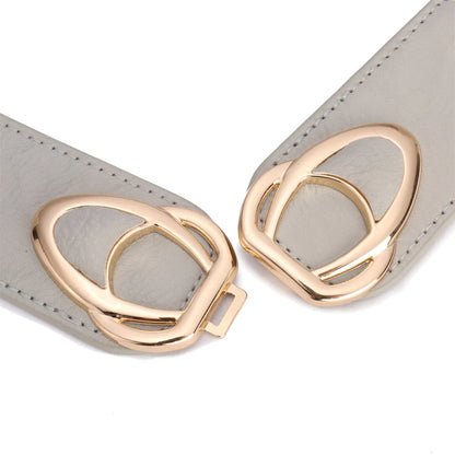 Fashion Thick PU Leather Elastic Wide Belts for Women Stretch Waist Dress Plus Size