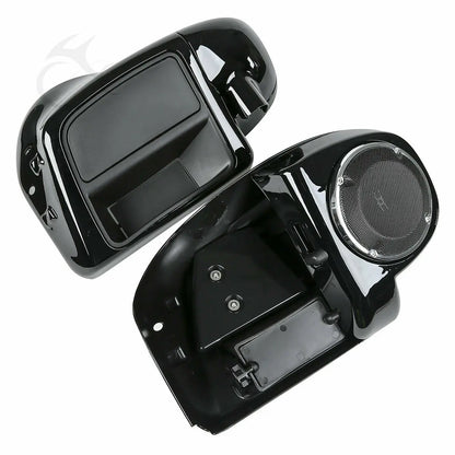 Motorcycle Lower Vented Leg Fairing + 6.5" Speakers W/ Grills For Harley Touring Electra Glide Road King Street Glide 2014-2024