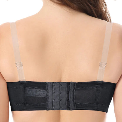 YANDW New Simple Solid Bra Underwire Bras For Women Sexy Everyday Plus Size Multiway Bralette 32 34 36 38 40 42 44 B C D E F G H
