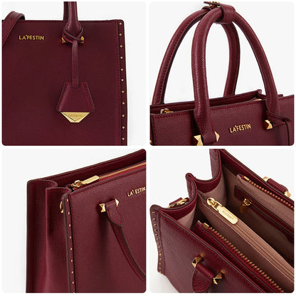 LA FESTIN New Women Leather Tote Bags Luxury Multifunctional Versatile Ladies Fashion Shoulder Crossbody Designer Handbag
