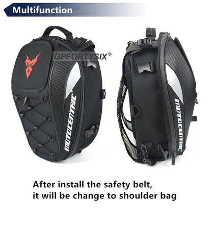 Motocentric Waterproof Motorcycle Tail Bag Multifunction Motorcycle Rear Seat Bag High Capacity Motorcycle Bag Rider Backpack
