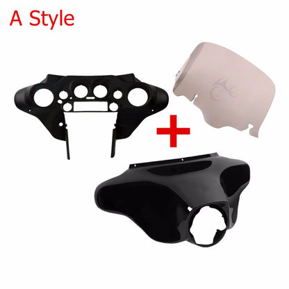 Motorcycle 8" Batwing Inner Outer Fairing Windshield For Harley Touring Electra Glide Street Road King 1996-2013