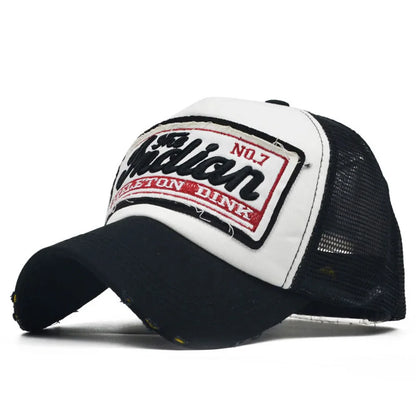 FS Summer Mesh Trucker Hats Blue Baseball Cap For Men Women Outdoor Sports Golf Hat Street Snapback Hip Hop Caps Bone Masculino