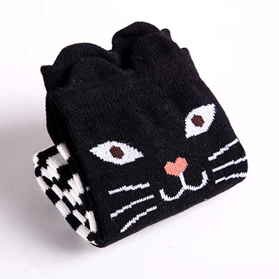 Children warmer ankle short lovely socks Cartoon Cute Kids Girl Knee High Socks infant cotton Baby Animal Over Knee Socks girls