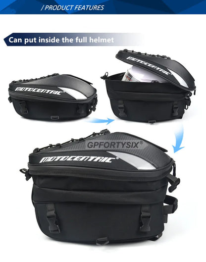 Motocentric Waterproof Motorcycle Tail Bag Multifunction Motorcycle Rear Seat Bag High Capacity Motorcycle Bag Rider Backpack