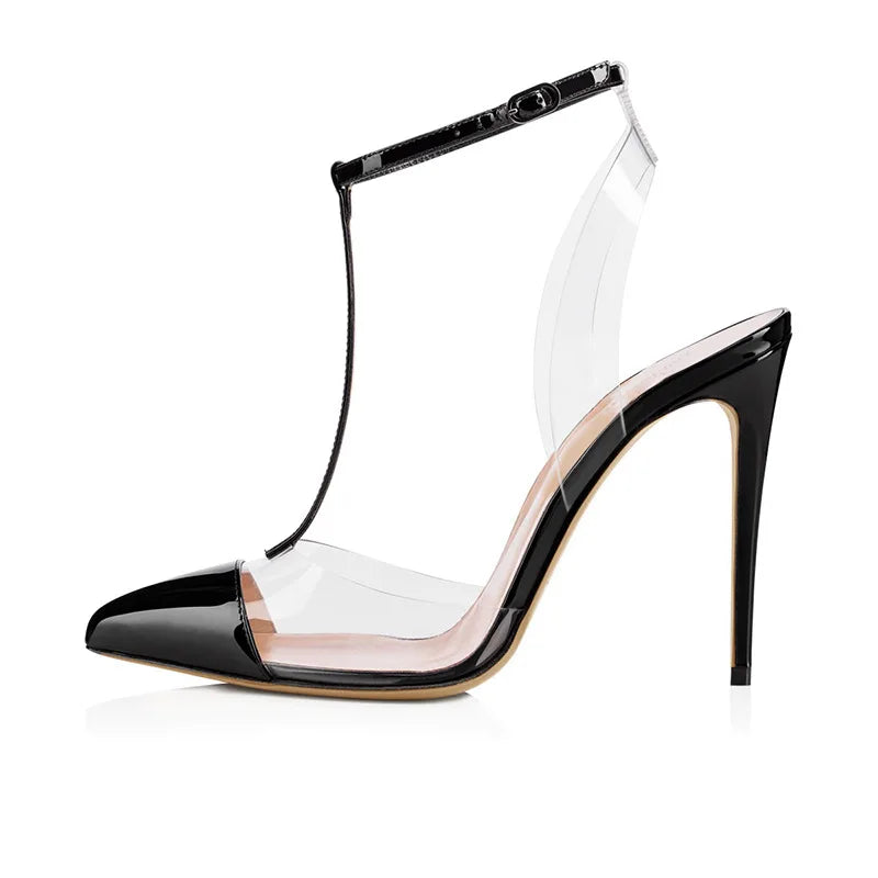Tailingjia Transparent Sandals Pvc Women High Heel Sandals Ladies Shoes