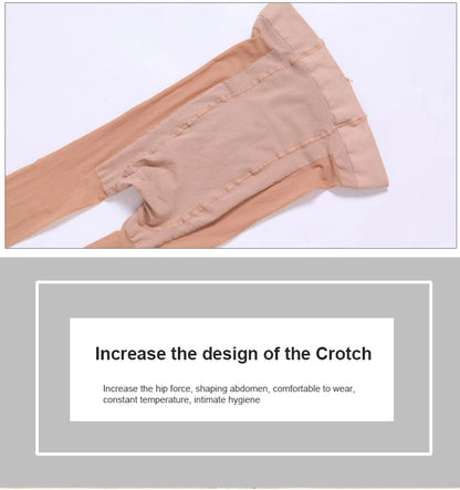 Summer Thin Large Size Tights Anti-hook Tear Resistant Super Elastic Magical T Crotch Seamless Pantyhose Plus Size Nylons Lady