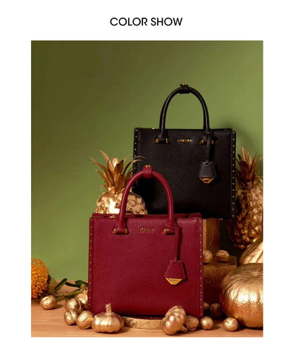LA FESTIN New Women Leather Tote Bags Luxury Multifunctional Versatile Ladies Fashion Shoulder Crossbody Designer Handbag