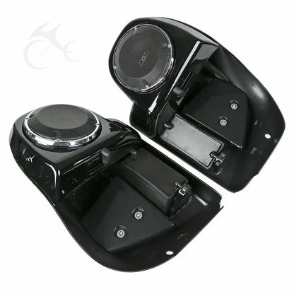 Motorcycle Lower Vented Leg Fairing + 6.5" Speakers W/ Grills For Harley Touring Electra Glide Road King Street Glide 2014-2024