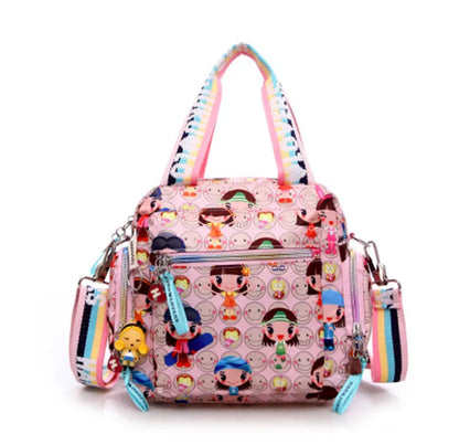 New Woman Cowboy Bag Candy Color Cute Shoulder Bag Girl Harajuku Baby Handbag 2026 Multi-functional Oxford Cloth Messenger Bag