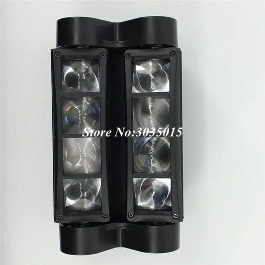 2pcs/lot 8x3W Mini Led Spider Light Sound Mode LED Moving Head Lights led Beam Stage Dj Bars Party DMX512 disco lighting