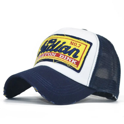 FS Summer Mesh Trucker Hats Blue Baseball Cap For Men Women Outdoor Sports Golf Hat Street Snapback Hip Hop Caps Bone Masculino