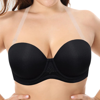 YANDW New Simple Solid Bra Underwire Bras For Women Sexy Everyday Plus Size Multiway Bralette 32 34 36 38 40 42 44 B C D E F G H