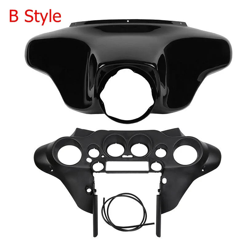 Motorcycle 8" Batwing Inner Outer Fairing Windshield For Harley Touring Electra Glide Street Road King 1996-2013