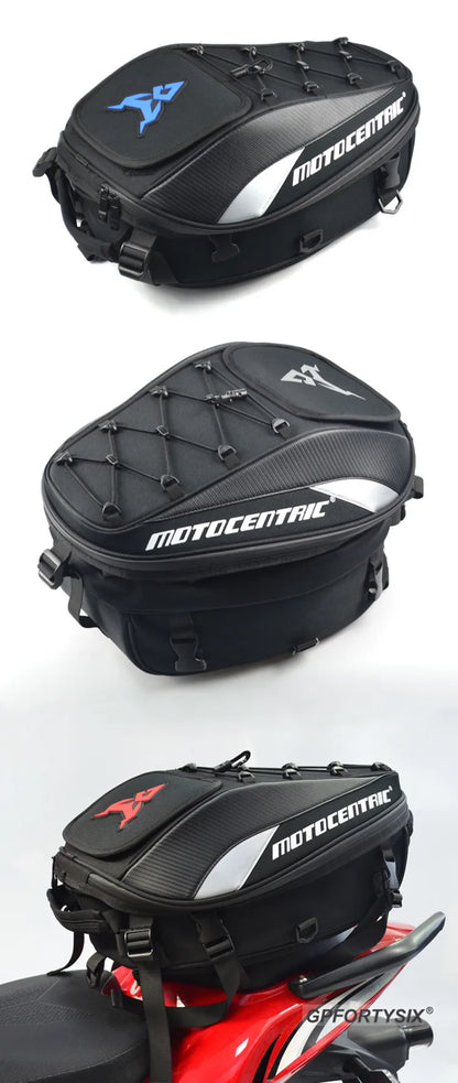 Motocentric Waterproof Motorcycle Tail Bag Multifunction Motorcycle Rear Seat Bag High Capacity Motorcycle Bag Rider Backpack