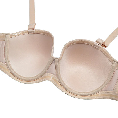 YANDW New Simple Solid Bra Underwire Bras For Women Sexy Everyday Plus Size Multiway Bralette 32 34 36 38 40 42 44 B C D E F G H