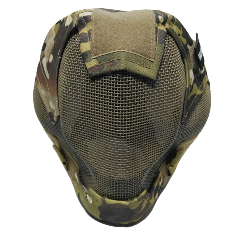 TAK YIYING Airsoft Mask Full Face Mask  War Game Steel Mesh Paintbal Head Protective Mask hunting Full Cover V6 Mask
