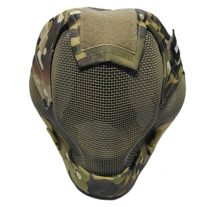 TAK YIYING Airsoft Mask Full Face Mask  War Game Steel Mesh Paintbal Head Protective Mask hunting Full Cover V6 Mask