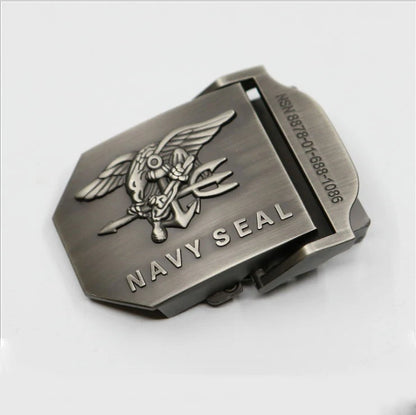 BOKADIAO Canvas Belt Only Buckle Alloy Metal Buckle 4.5 X 6.8cm Luxury Military Army Tactical Belt Buckle with Width 3.8cm Belts