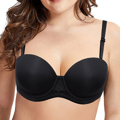 YANDW New Simple Solid Bra Underwire Bras For Women Sexy Everyday Plus Size Multiway Bralette 32 34 36 38 40 42 44 B C D E F G H