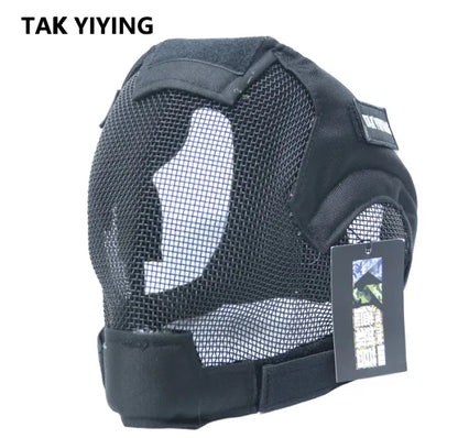 TAK YIYING Airsoft Mask Full Face Mask  War Game Steel Mesh Paintbal Head Protective Mask hunting Full Cover V6 Mask