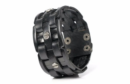 Bobo Cover 2024 New Arrivel Hand-woven Bandage Charm Men's Bracelets Popular Simple Mosaic Wrap Black Leather Bracelets