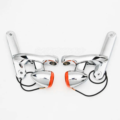 4.5 inch LED Fog Light Passing Light Match Housing Bucket Auxiliary Fog Lamp Bracket Turn Signal Light For Road King