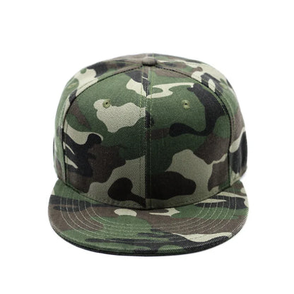 Full close camouflage hip hop cap whole closure women men's plus size flat brim bill baseball cap fitted snapback hat 56-62cm