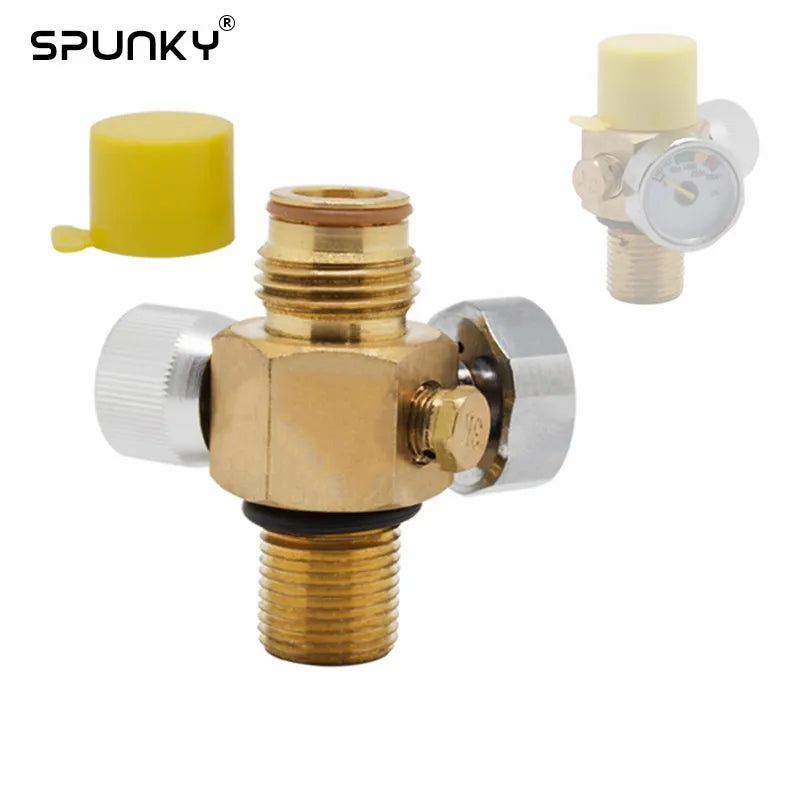 Paintball CO2 Tank Valve with On/Off Thread M18X1.5