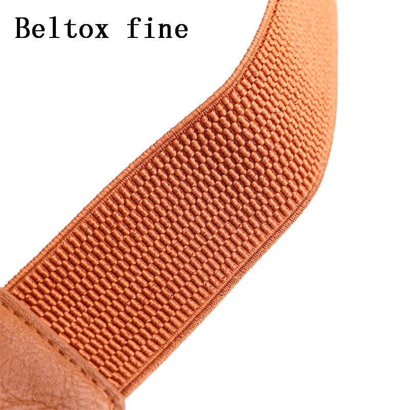 Fashion Thick PU Leather Elastic Wide Belts for Women Stretch Waist Dress Plus Size