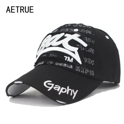 AETRUE Snapback Caps Women Baseball Cap Men Brand Hats For Men Bone Casquette Male Embroidery Black Gorras Fit Cheap Dad Hat Cap