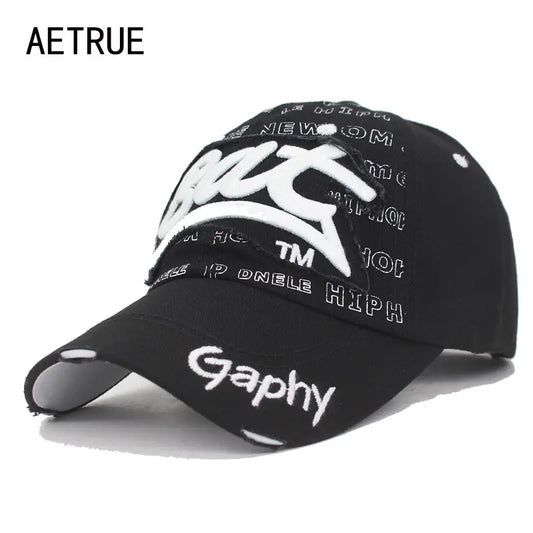 AETRUE Snapback Caps Women Baseball Cap Men Brand Hats For Men Bone Casquette Male Embroidery Black Gorras Fit Cheap Dad Hat Cap