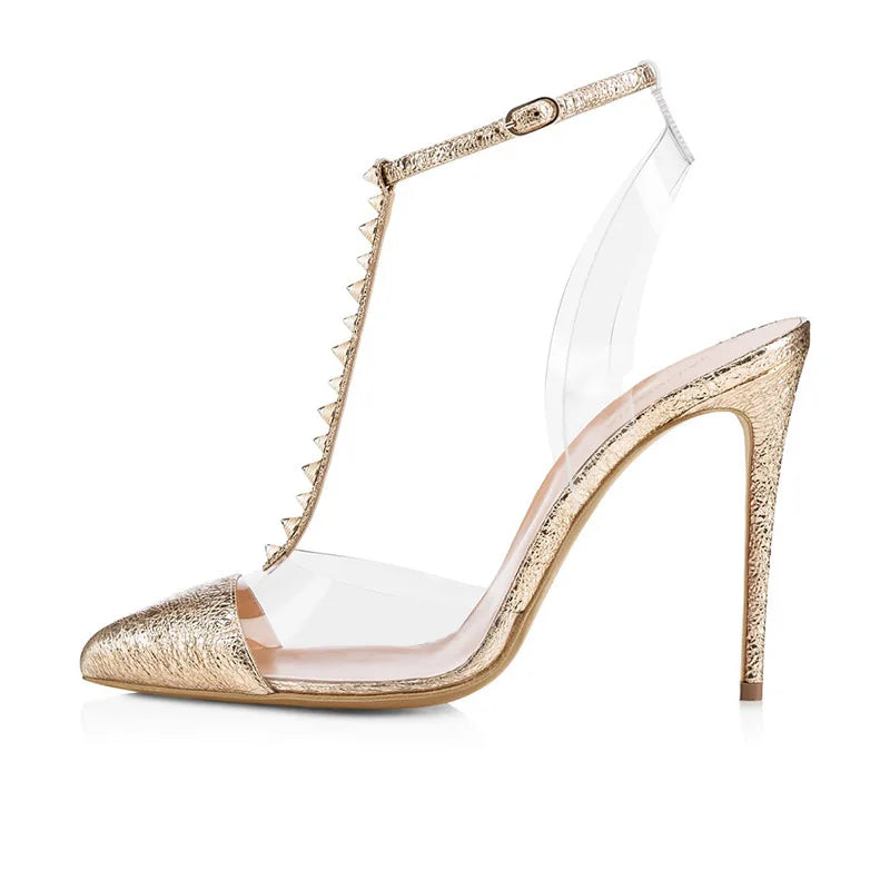 Tailingjia Transparent Sandals Pvc Women High Heel Sandals Ladies Shoes