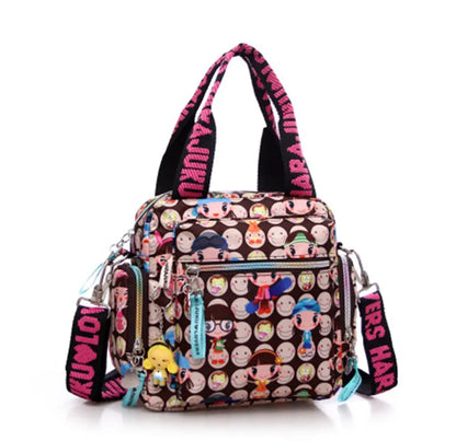 New Woman Cowboy Bag Candy Color Cute Shoulder Bag Girl Harajuku Baby Handbag 2026 Multi-functional Oxford Cloth Messenger Bag