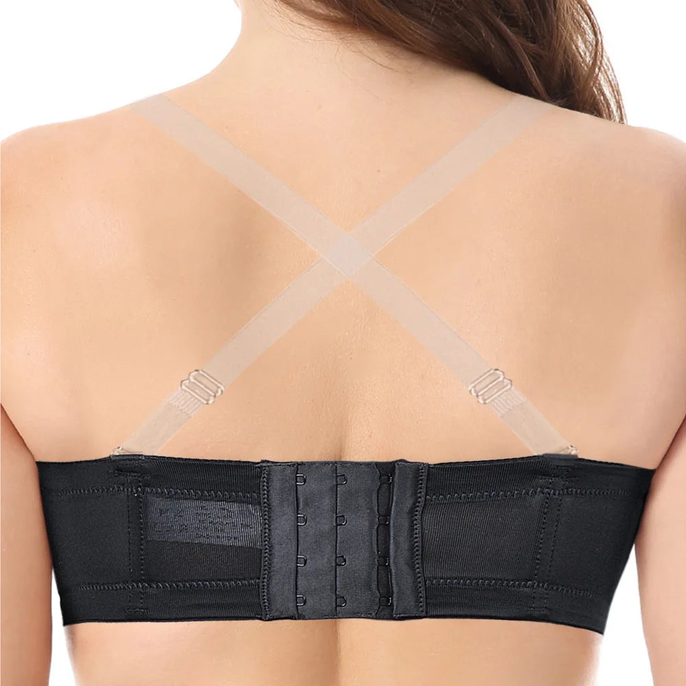 YANDW New Simple Solid Bra Underwire Bras For Women Sexy Everyday Plus Size Multiway Bralette 32 34 36 38 40 42 44 B C D E F G H