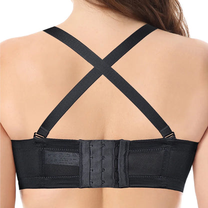 YANDW New Simple Solid Bra Underwire Bras For Women Sexy Everyday Plus Size Multiway Bralette 32 34 36 38 40 42 44 B C D E F G H
