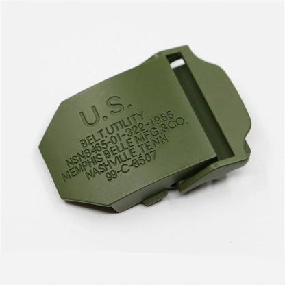 BOKADIAO Canvas Belt Only Buckle Alloy Metal Buckle 4.5 X 6.8cm Luxury Military Army Tactical Belt Buckle with Width 3.8cm Belts