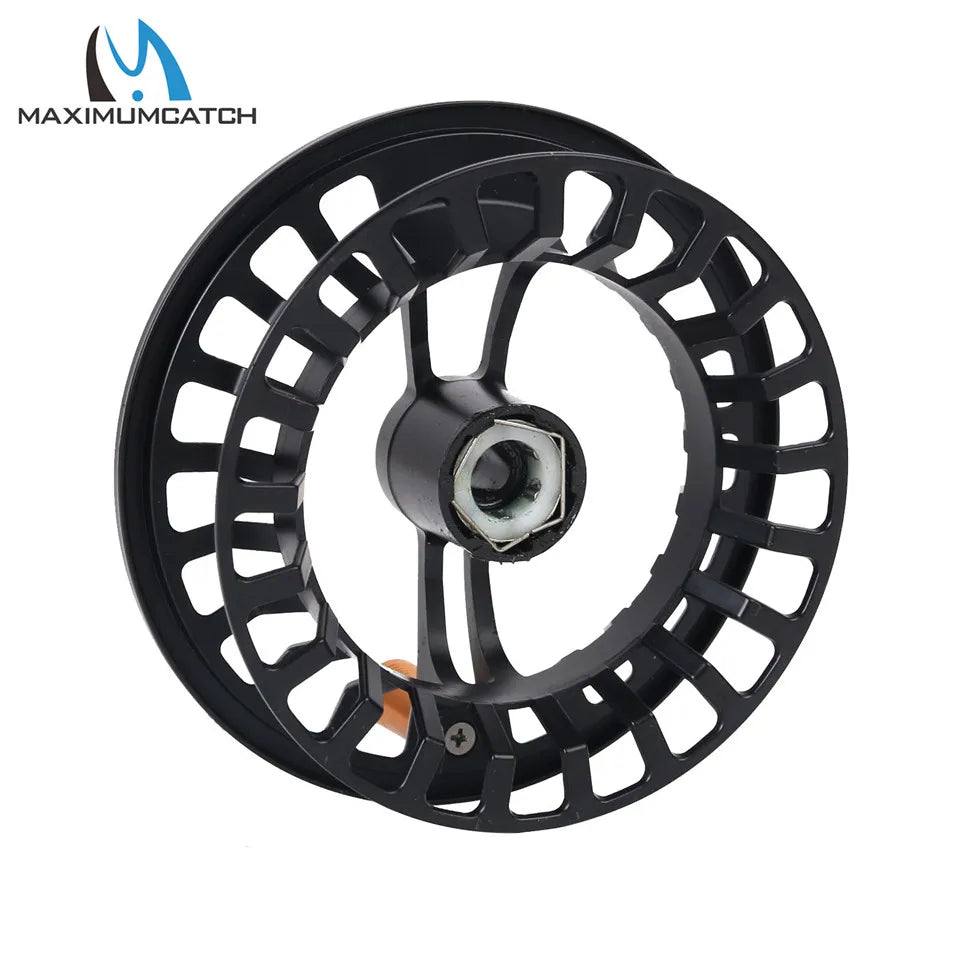 Maximumcatch Tail 3/4 5/6 7/8wt Light Weight Fly Fishing Reel Large Arbor Black Fly Reel