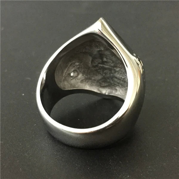Drop Shipping Fashion Green Red 1%ER Biker Ring 316L Stainless Steel Hot Motor Biker Club Ring