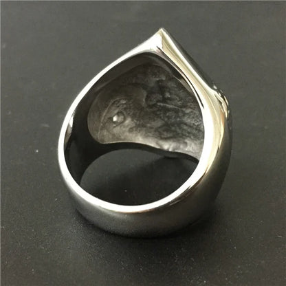 Drop Shipping Fashion Green Red 1%ER Biker Ring 316L Stainless Steel Hot Motor Biker Club Ring